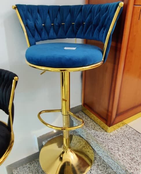 CHAISE BAR VELOUR PIED DORE CB9U