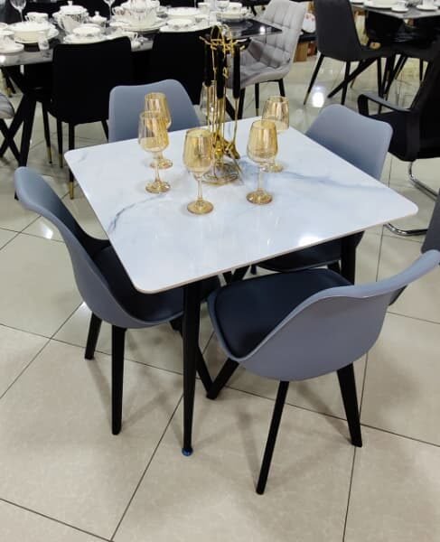 PACK MARBRE 80/80 BLANC 4 TULIPE BLANC PIED NOIR