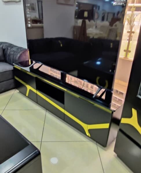 MEUBLE TV CESAR NOIR ET DORE PR01736