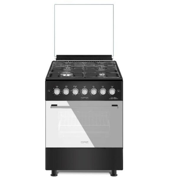 CUISINIÈRE ARTHUT MARTIN NOIR ECO 4 FEUX G/E TURBO 6 BOT 60PL-X3SN