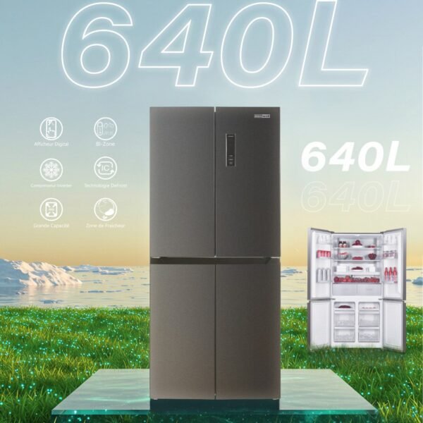 REFRIGERATEUR MAXWELL 640L NF INOX MAX-RFNH640AID